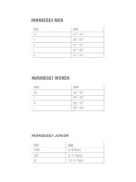 ION Harness Size Chart