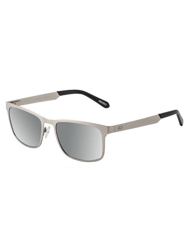 Dirty Dog Sunglasses Hurricane Silver Metal Frame Grey Silver Mirror Polarised Lens