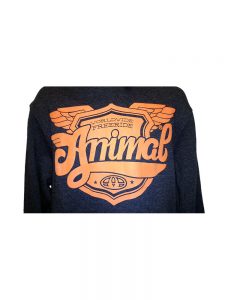 animal wy044 overhead hoody charcoal mens 2