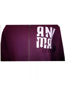 animal cl3ec067-z52 full zip hoody wine mens 2