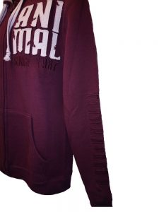 animal cl3ec067-z52 full zip hoody wine mens 3