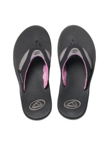 REEF FANNING BLACK GREY LADIES FLIP FLOPS