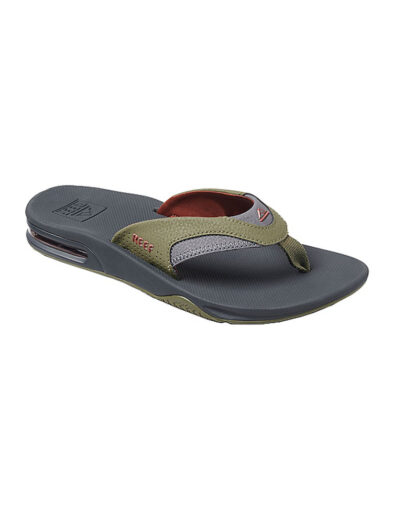 Reef Fanning Olive Rust Mens Flip Flops