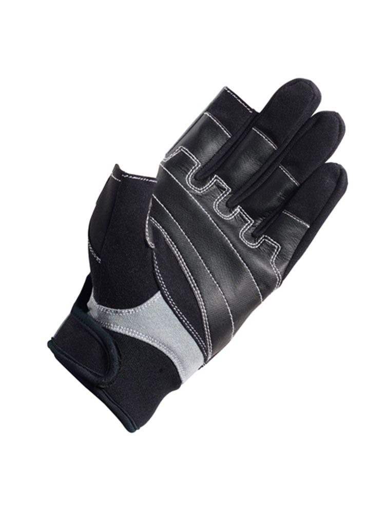 Crewsaver 3 Finger Sailing Gloves 6951 - Black/Grey