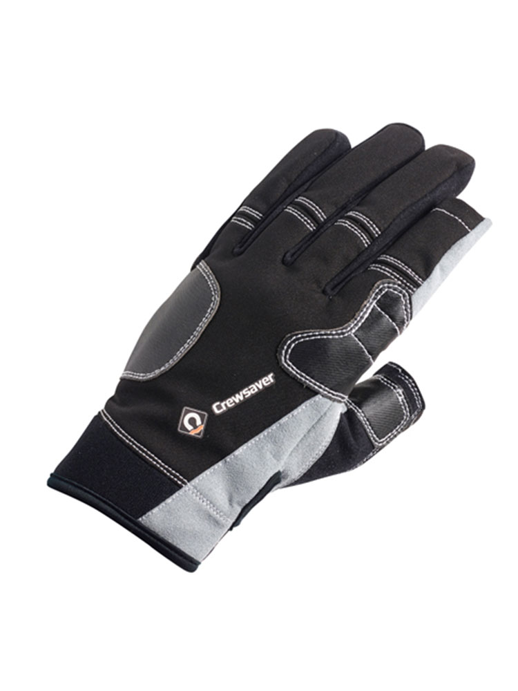 Crewsaver 3 Finger Sailing Gloves 6951 – Black/Grey