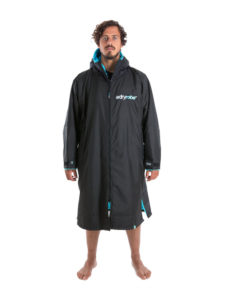 Dry Robe Long Sleeve Black-Blue Large