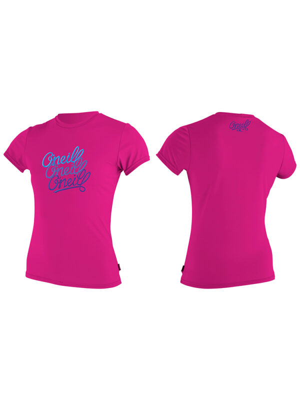 O’Neill Girls Premium Skins Short Sleeved Sun Shirt Pink