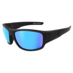 Dirty Dog Sunglasses Muffler - Satin Black Ice Blue Polarised Lens