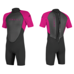 O'Neill Reactor 2mm Shorty Back Zip Youth Girls Spring/Summer Shortie Wetsuit