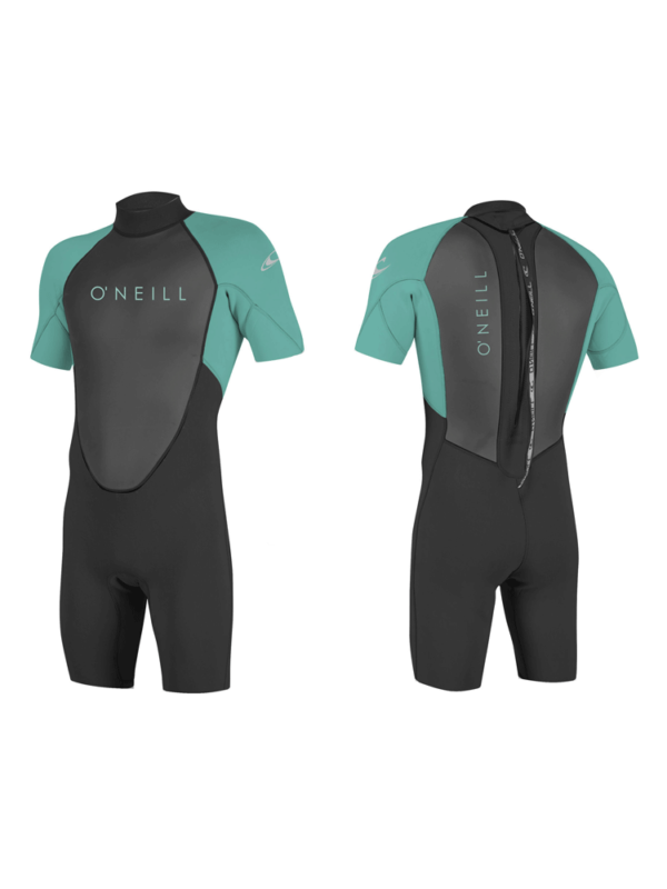 O'Neill Reactor 2mm Shorty Back Zip Youth Girls Spring/Summer Shortie Wetsuit