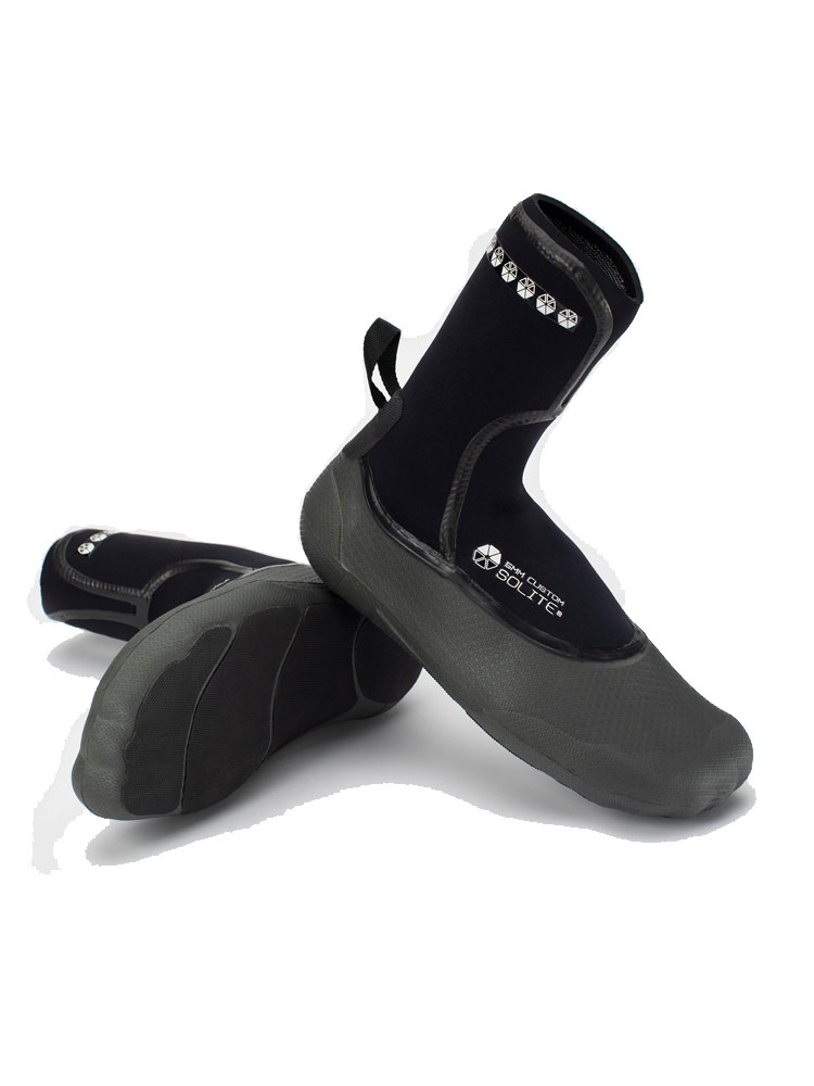 Solite 5mm Custom Mouldable Wetsuit Boots – Grey Black | Andy Biggs ...