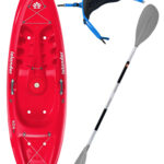 KOA Beach - Coral Red - Surf Back Rest Egalis Paddle Package