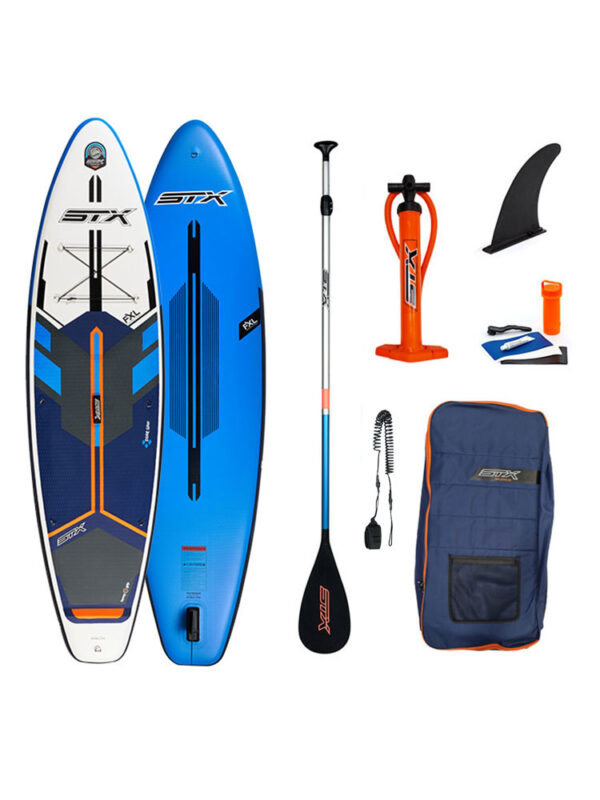 STX iSup Freeride 8ft paddleboard blue orange