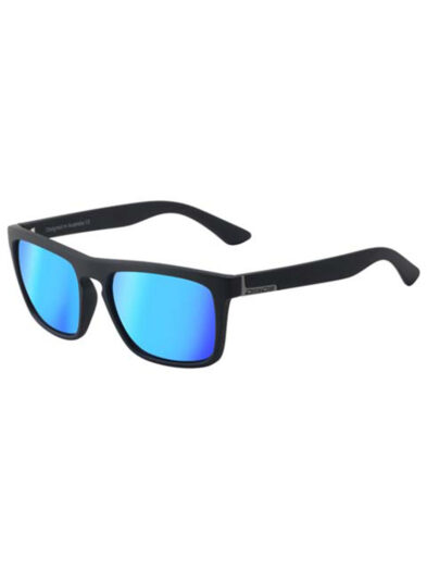 Dirty Dog Sunglasses Ranger Satin Black | Ice Blue Mirror Polarised Lens - 53472