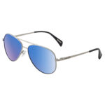 Dirty Dog Sunglasses Maverick (M) Silver | Blue Mirror Polarised - 53476
