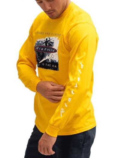 Rietveld Backside Long Sleeve T-Shirt - Gold