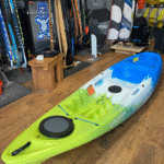 Calypso sit-on-top kayak in emrald and blue kayaking watersports