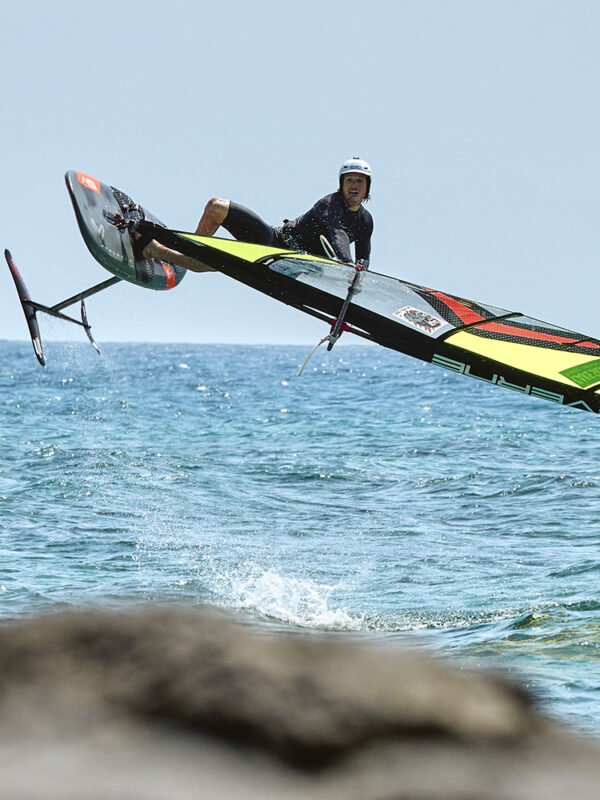 Balz Muller using his 2024 Severne Foil Freek windfoil sail