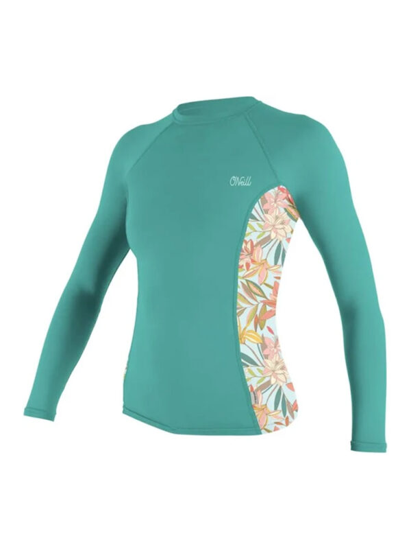 O'Neill Women's Side Print LS Rash Guard - Canton/Dalia