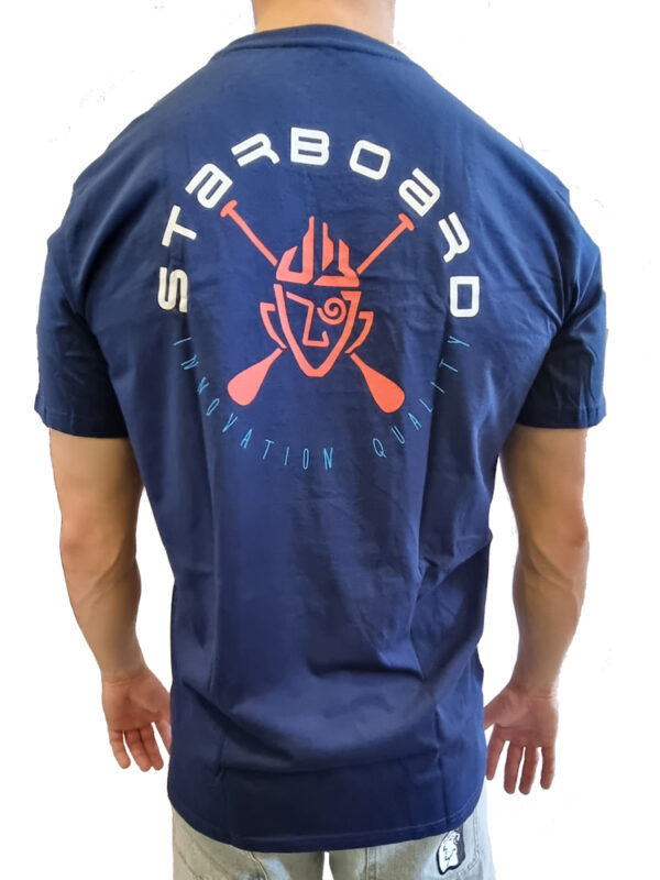 Starboard Men Shield Tiki Tee Back - Team Blue