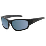 Dirty Dog Sunglasses Snapper (M) Satin Black | Grey Flash Blue Mirror - 53767