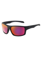 Dirty Dog Axle Sunglasses Satin Grey Red Fusuion Mirror Pol