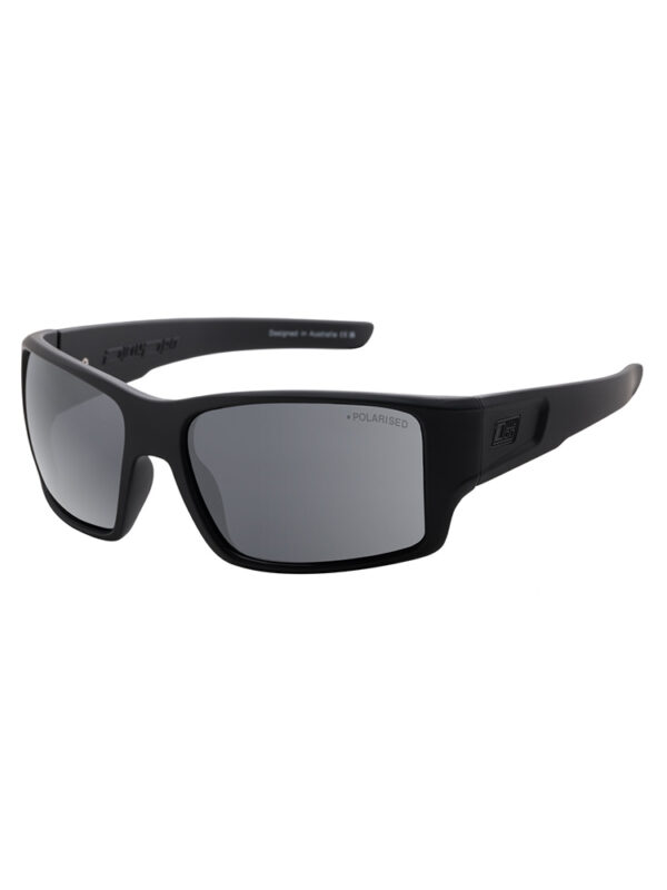 Dirty Dog Sunglasses Chill (L) Satin Black | Grey Polarised Lens - 53760