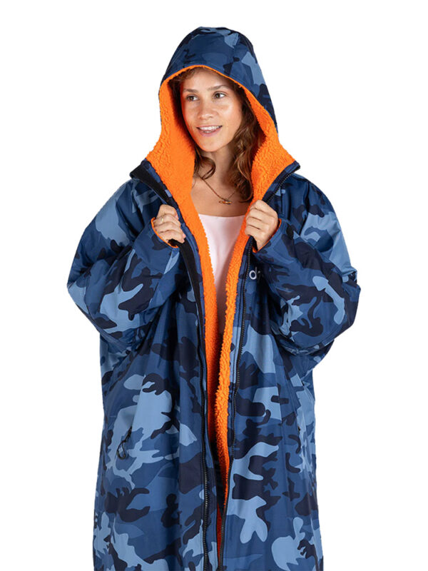 dryrobe Advance Long Sleeve - Blue Camo Orange