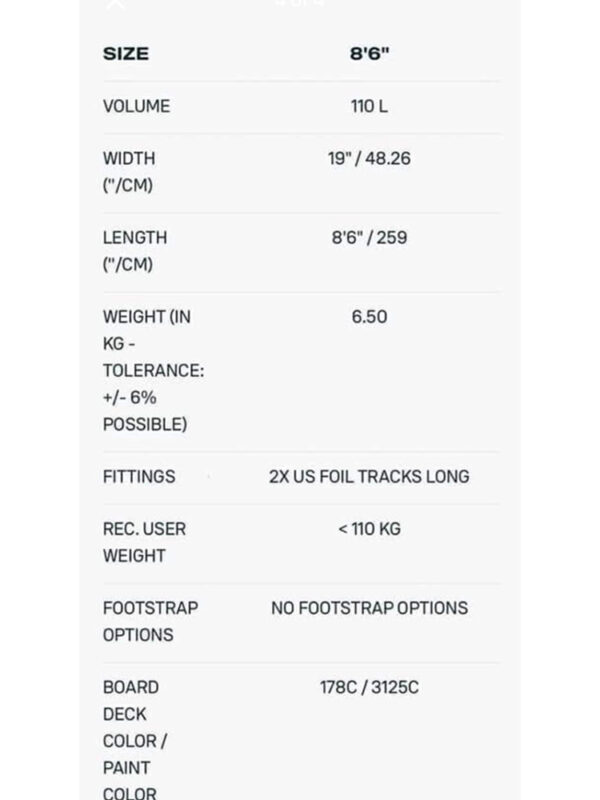 Second Hand 2025 Duotone Downwind Slim 8'6''