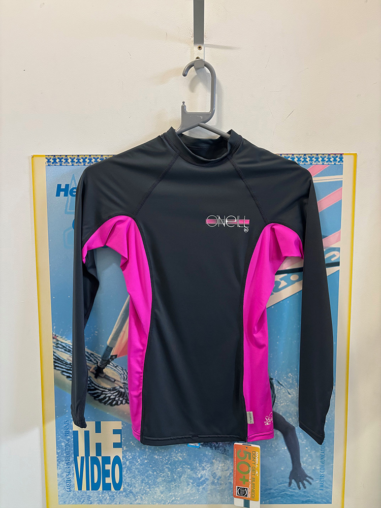 O'Neill Womens Long Sleeve Rash Vest - Black/Pink O'Neill Womens Long Sleeve Rash Vest - Black/Pink