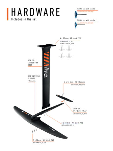 RRD UNIVERSAL FLYING FISH FOIL SET Y30
