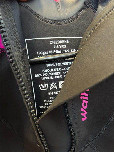 Second hand Waihui youth wetsuit 3/2 size 7-8