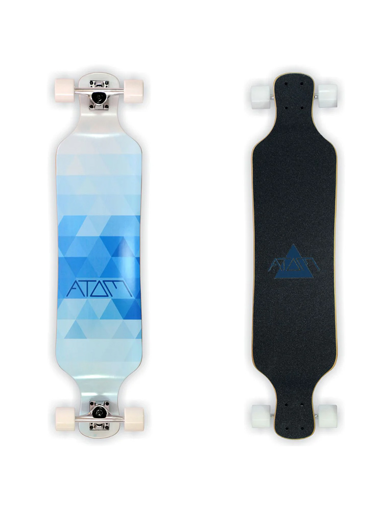 Atom 39" Drop Deck - Blue Triangles Atom 39" Drop Deck - Blue Triangles