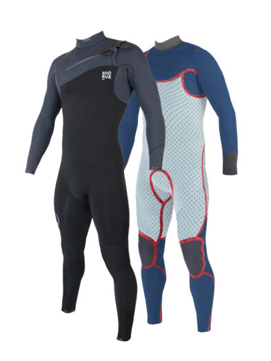 Sooruz GURU PRO 3/2mm Men's Fullsuit Chest Zip - Black