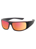 Dirty Dog Sunglasses Sharky (M) Satin Black | Grey/Red Mirror Polarised - 53806
