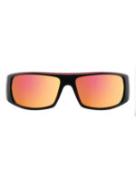 Dirty Dog Sunglasses Sharky (M) Satin Black | Grey/Red Mirror Polarised - 53806