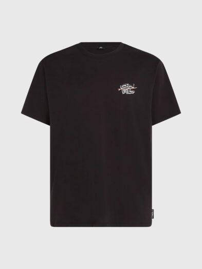 Men O’Neill Retro Back Print T-Shirt | Black