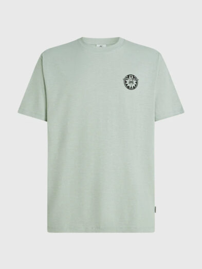 Men O’Neill Slub Back Print T-Shirt | Green
