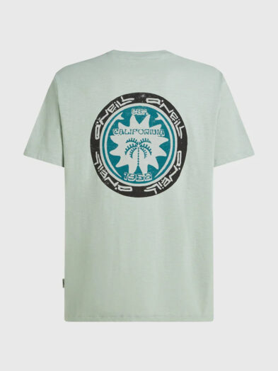 Men O’Neill Slub Back Print T-Shirt | Green