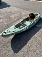 second hand green kayak