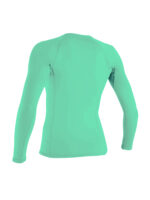O'Neill Wmns Basic Skins L/S Rash Guard - Light Aqua - Image 2