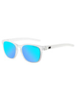 Dirty Dog Sunglasses Lit Satin Xtal Clear Frame | Ice Blue Mirror Polarised Lens - 53779