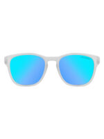 Dirty Dog Sunglasses Lit Satin Xtal Clear Frame | Ice Blue Mirror Polarised Lens - 53779